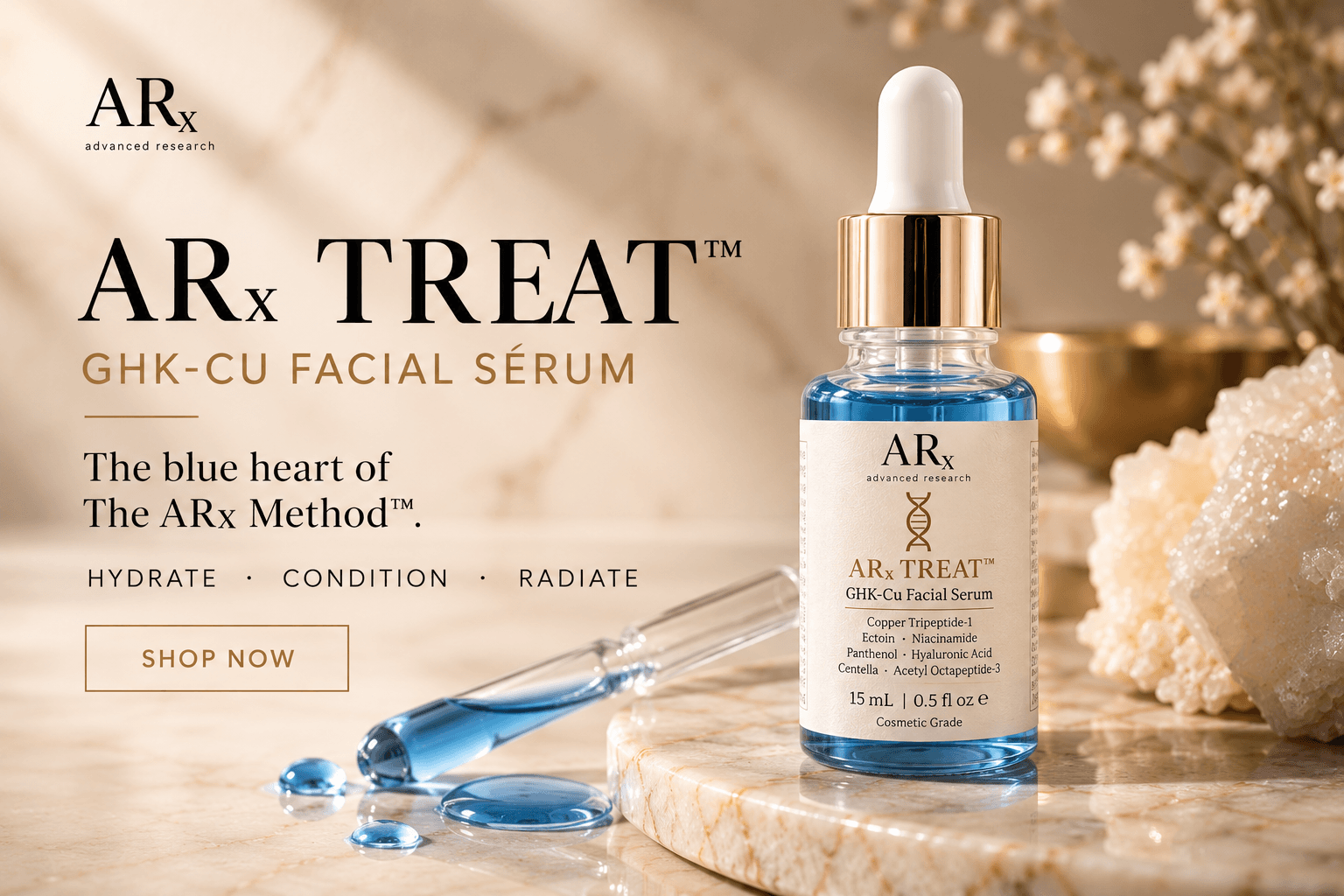 ARx TREAT blue GHK Copper Serum bottle